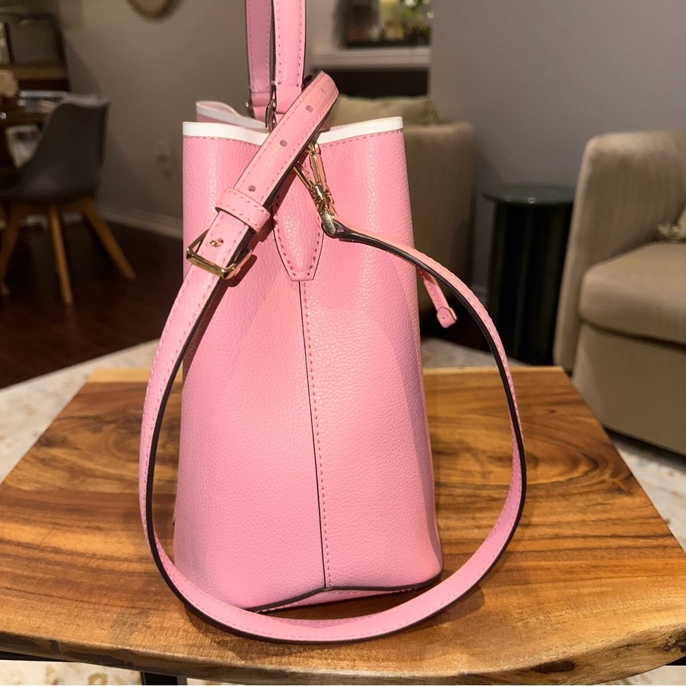EUC Kate Spade Eva Large Bucket Bag Bright Carnation Pink - Picture 5 of 10
